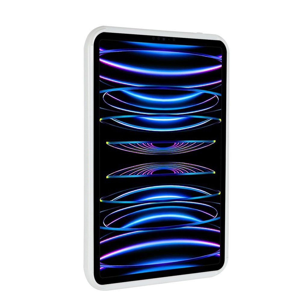 iPad Pro 11" (2022 / 2021 / 2020 / 2018) Flexibelt Plast Skal - Vågig Design - Vit