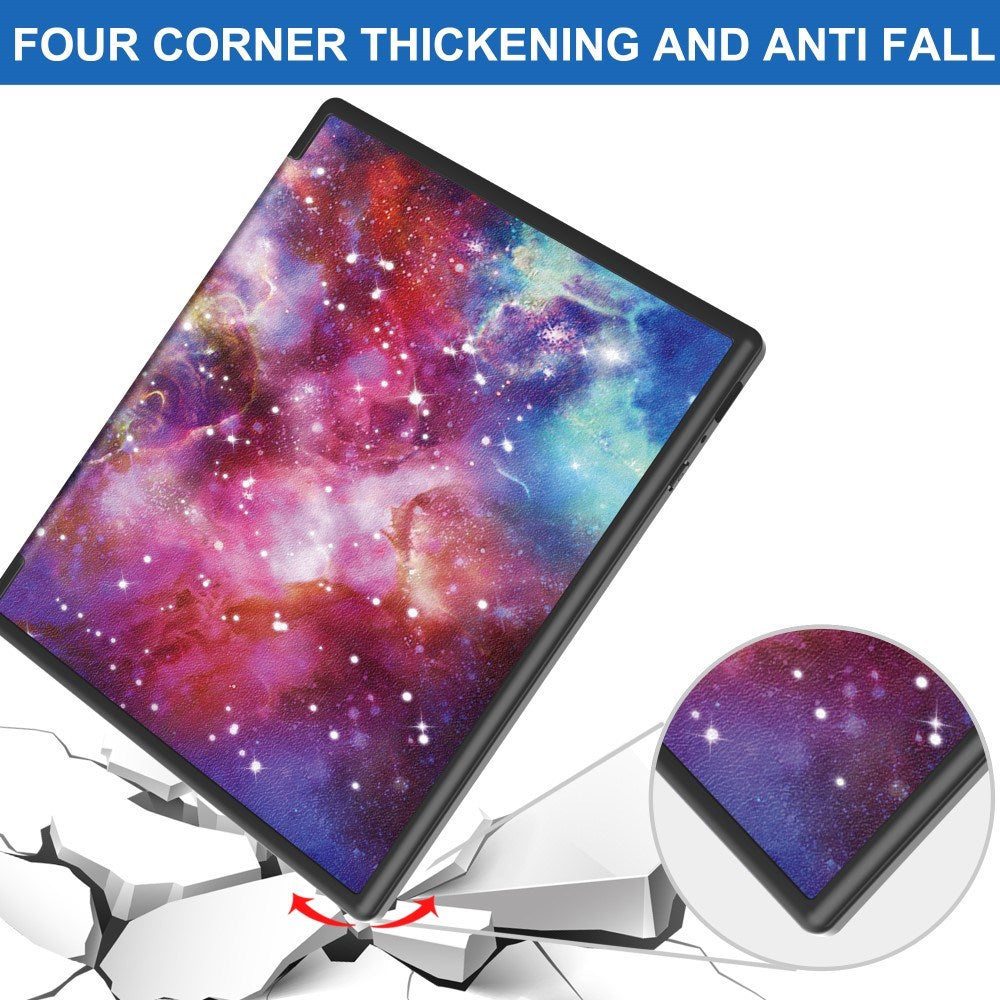 EIDERWOOD Kobo Elipsa 2E Origami Läder Fodral med Pennhållare - Galaxy