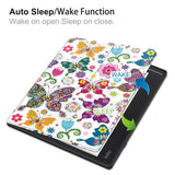 EIDERWOOD Kobo Elipsa 2E Origami Läder Fodral med Pennhållare - Färgglada Fjärilar och Blommor