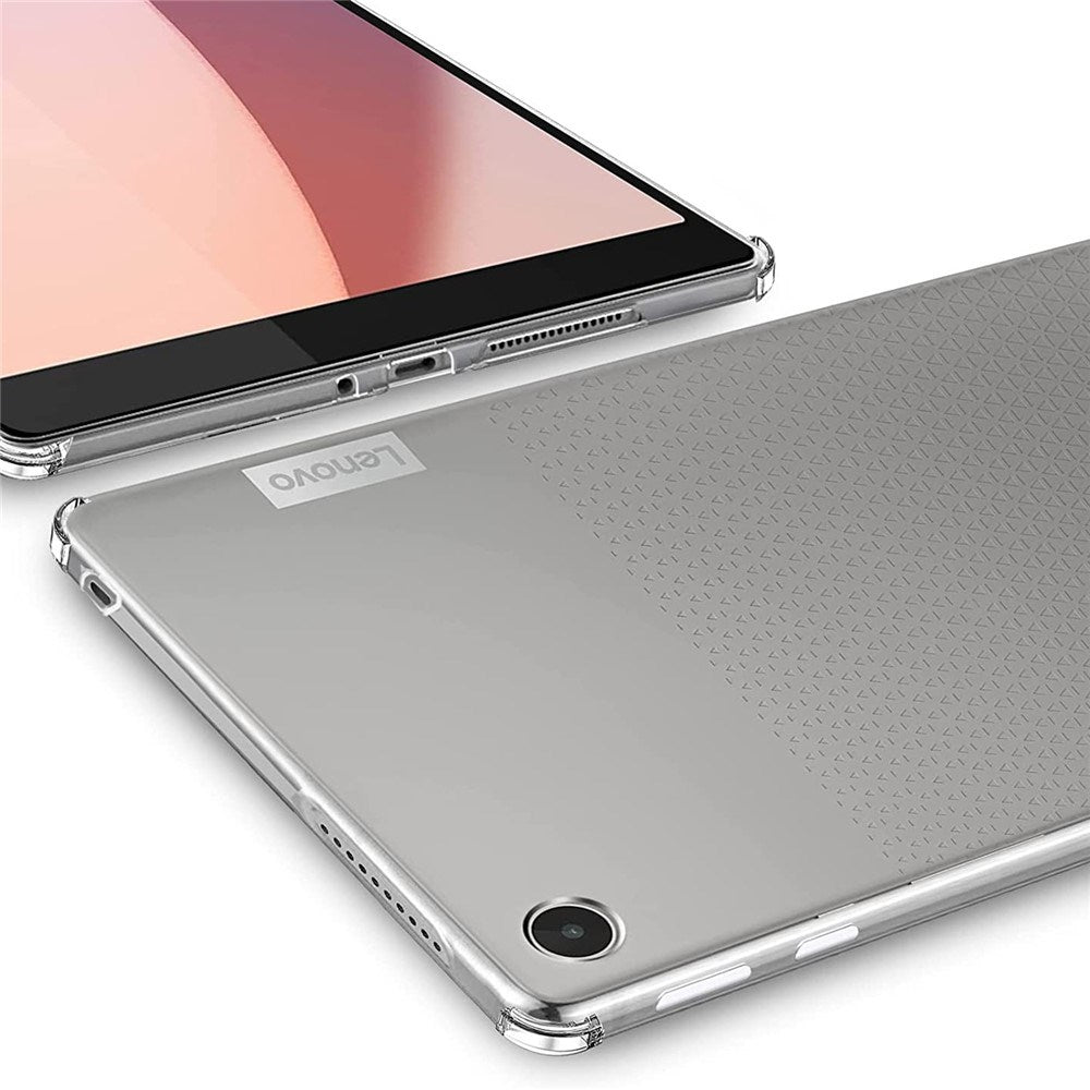 Lenovo Tab M8 (4:e Gen.) Flexibelt Plast Skal med Stötdämpande Hörn - Genomskinlig