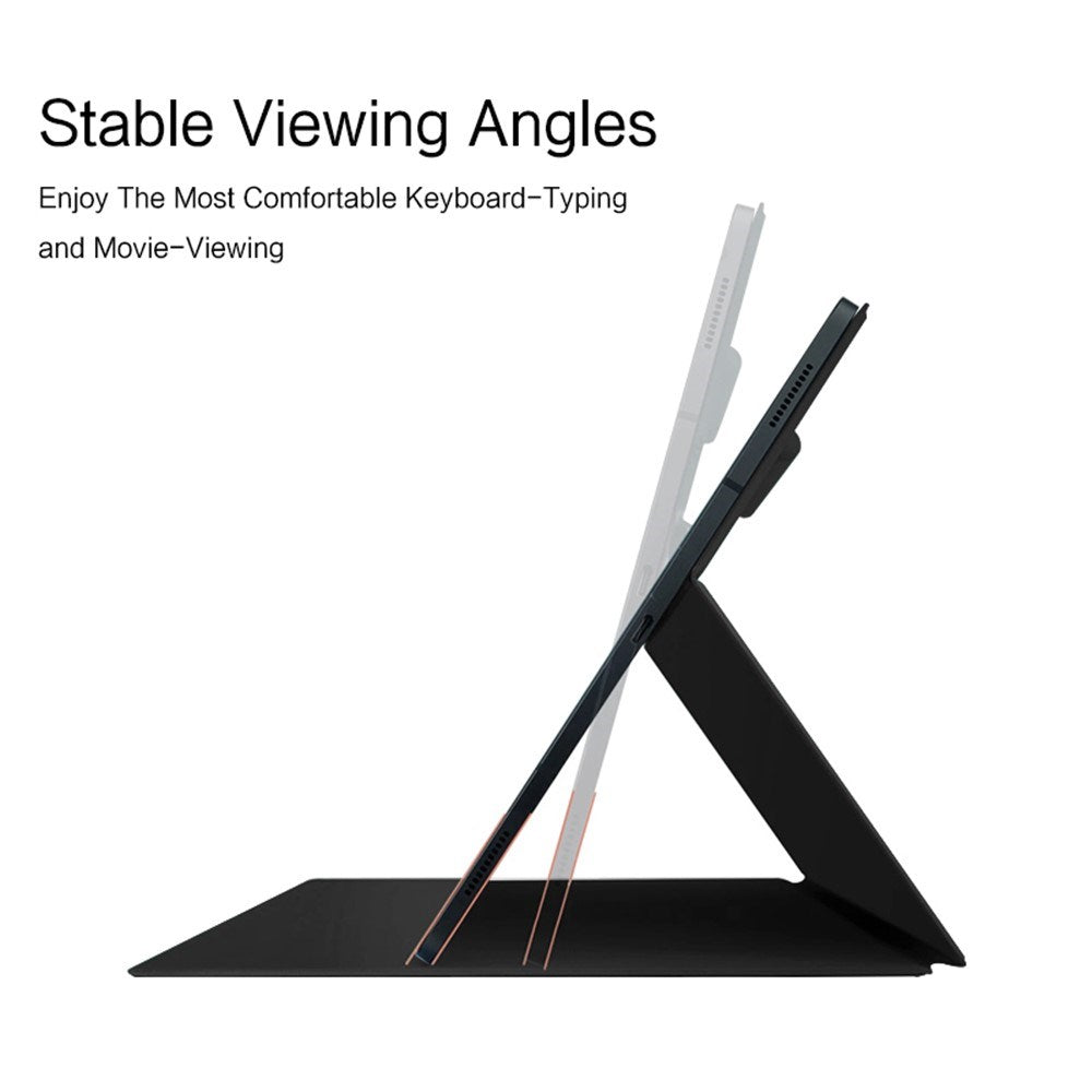 EIDERWOOD Samsung Galaxy Tab S8 / S7 Konstläder Flip Fodral m. Penn Hållare - Svart