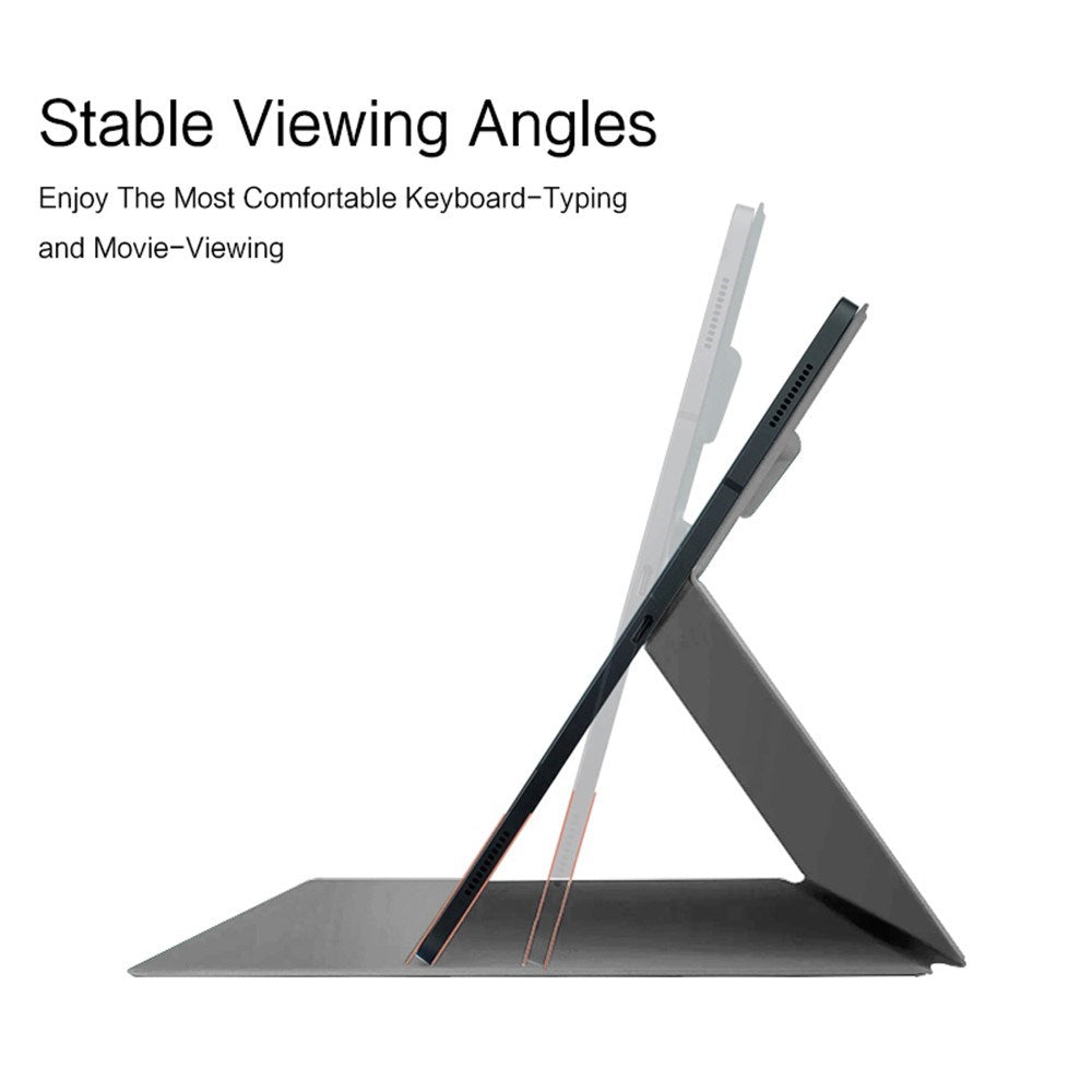 EIDERWOOD Samsung Galaxy Tab S8 / S7 Konstläder Flip Fodral m. Penn Hållare - Grå