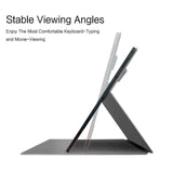 EIDERWOOD Samsung Galaxy Tab S8 / S7 Konstläder Flip Fodral m. Penn Hållare - Grå