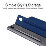 EIDERWOOD Samsung Galaxy Tab S8 / S7 Konstläder Flip Fodral m. Penn Hållare - Blå