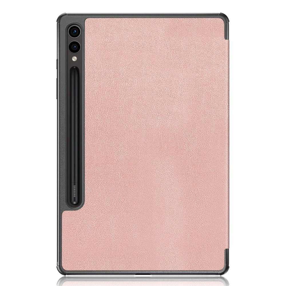 Samsung Galaxy Tab S9 Tri-Fold Läder Fodral med Stativfunktion - Rose Gold