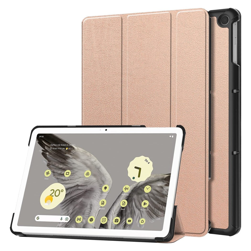 Google Pixel Tablet Tri-Fold Fodral m. Stativfunktion - Rose Gold