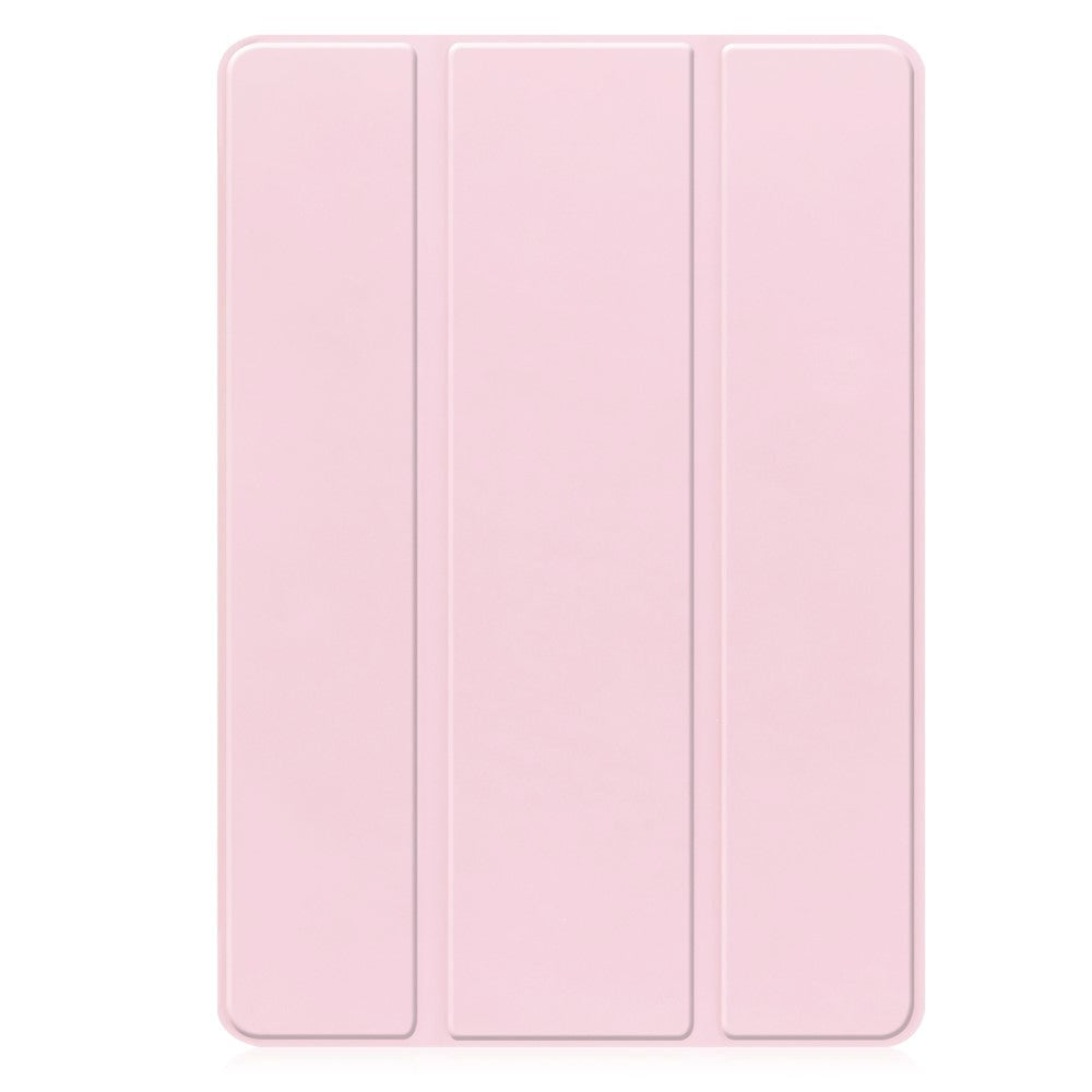 Samsung Galaxy Tab S9+ (Plus) Magnetisk Tri-Fold Konstläder Fodral med Stativfunktion - Rosa