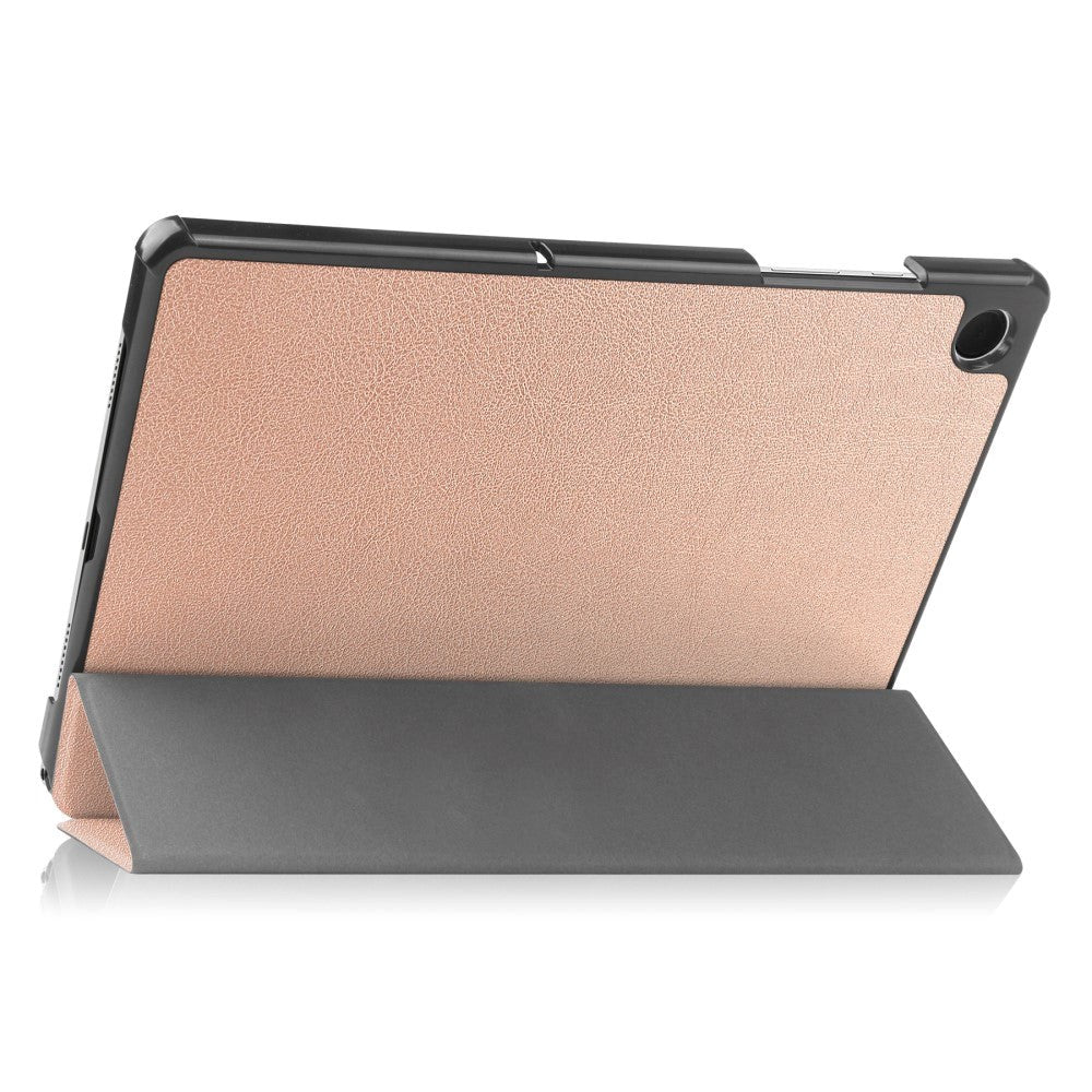 Samsung Galaxy Tab A9 Tri-Fold Läder Fodral med Stativfunktion - Rose Gold