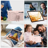 Samsung Galaxy Tab S9+ (Plus) Barnskal med Stativfunktion och Touch Pencil Hållare - Fjäril - Rosa