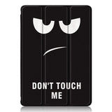 Samsung Tab S9 Tri-Fold Konstläder Fodral med Pennhållare - Gjennomsiktig / "Don't Touch Me"