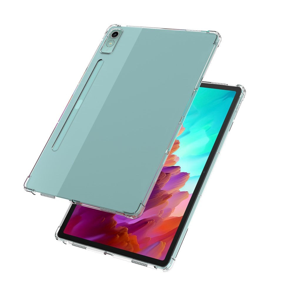 Lenovo Tab P12 Flexibelt Plast Skal med Pennhållare - Genomskinlig