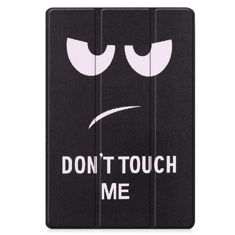 Samsung Galaxy Tab S9 FE+ (Plus) Tri-Fold Konstläder Fodral med Pennhållare - "Don't Touch Me"