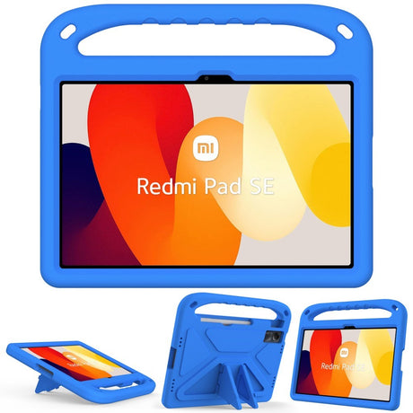 EIDERWOOD Xiaomi Redmi Pad SE Anti-Drop Tablett Skal med Handtag och Stativfunktion - Blå