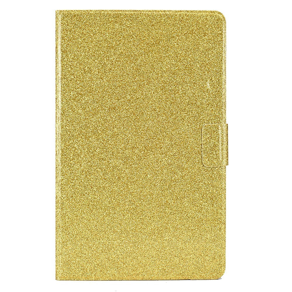 Samsung Galaxy Tab A9 Fodral med Stativ och Korthållare - Guld Glitter