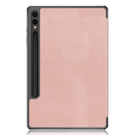 Samsung Galaxy Tab S9 FE+ (Plus) Tri-Fold Läder Fodral med Stativfunktion - Rose Gold