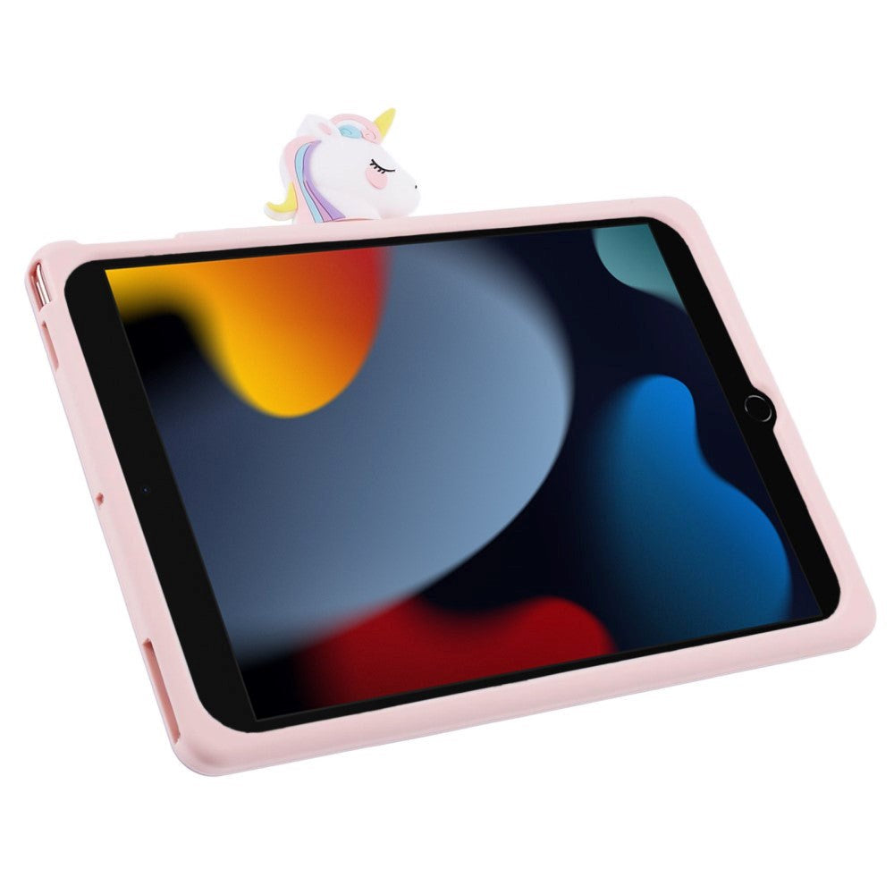 iPad 10.2" (2021 / 2020 / 2019) / iPad Pro 10.5" / iPad Air (2019) Barnskal m. Stativfunktion & Cartoon - Rosa