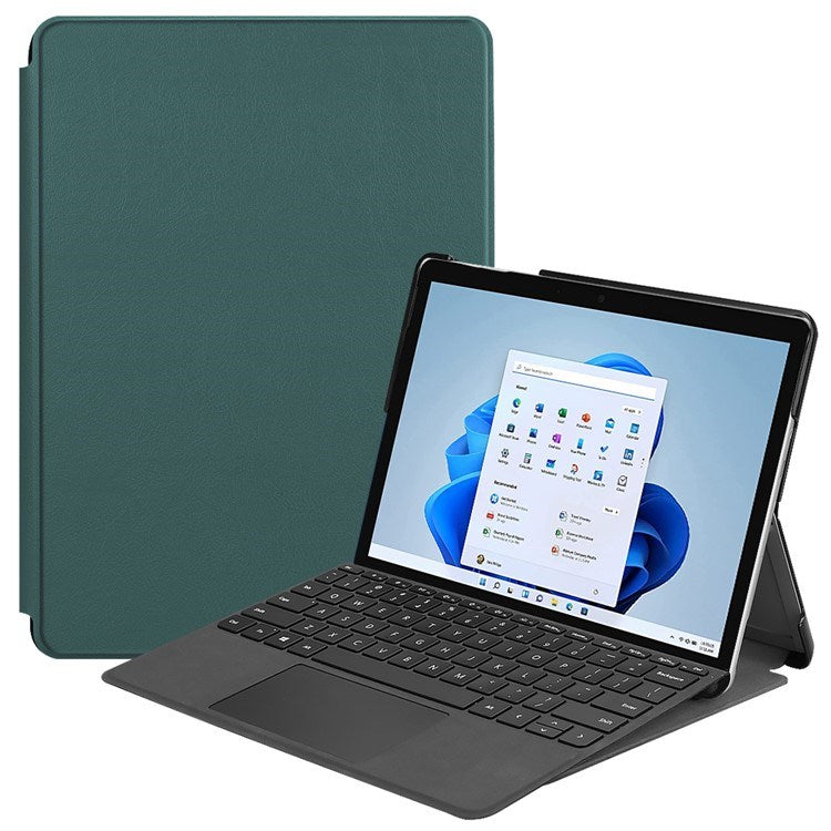 EIDERWOOD Microsoft Surface Go 4 Konstläder Flip Fodral - Grön