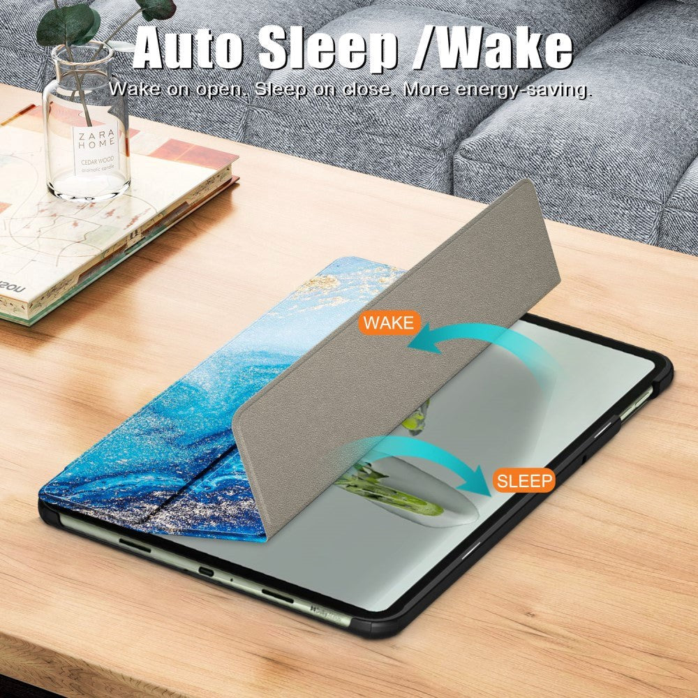 OnePlus Pad Go PU-Läder Fodral med Tri-Fold Stand & Wake-up Funktion - Vågor