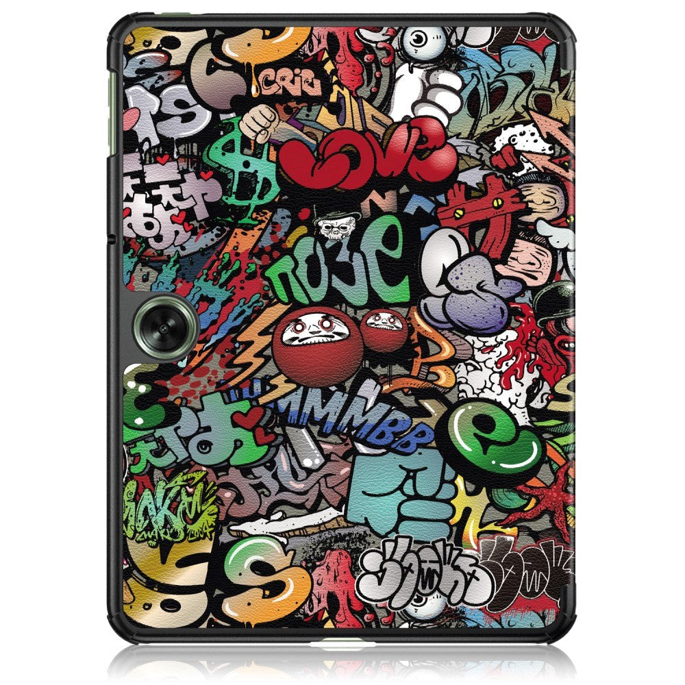 OnePlus Pad Go PU-Läder Fodral med Tri-Fold Stand & Wake-up Funktion - Graffiti