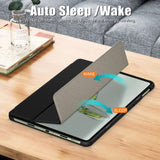 OnePlus Pad Go Tri-Fold Konstläder Fodral med Stativfunktion - Svart
