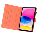 iPad 10.9" ( 2022) Flip Fodral i Läder med Djurmotiv - Orange