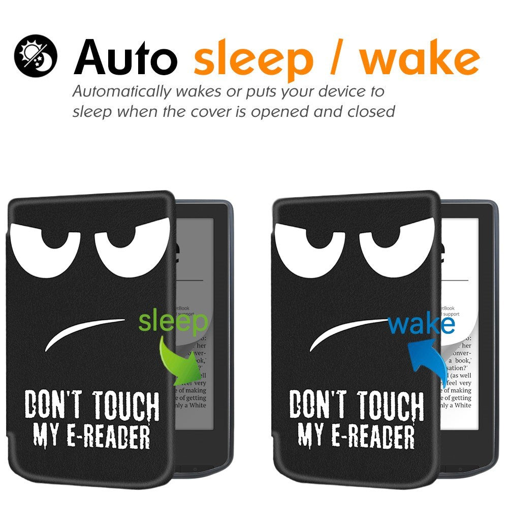 Pocketbook Verse Pro Fodral i Konstläder med Sleep-Wake Funktion - "Don't Touch My E-Reader"