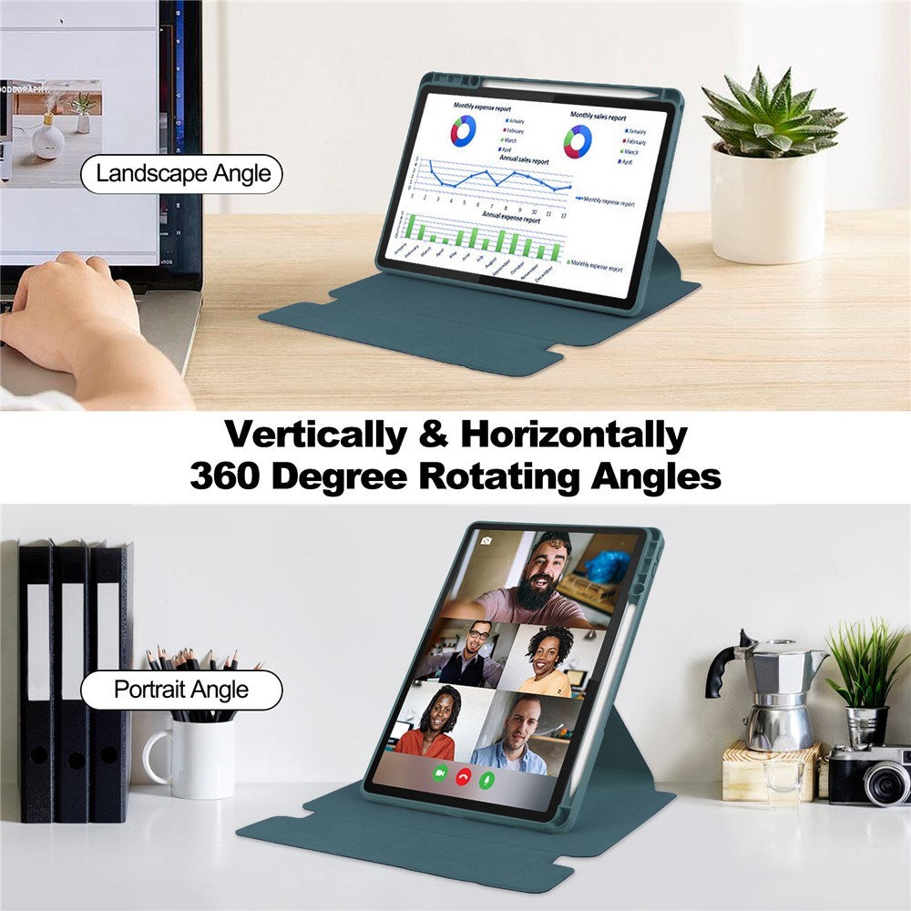 Lenovo Idea Tab 11" / Tab M11 EIDERWOOD Surfplatta Fodral med Stylus-Pennhållare - Grön