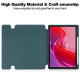 Lenovo Idea Tab 11" / Tab M11 EIDERWOOD Surfplatta Fodral med Stylus-Pennhållare - Grön