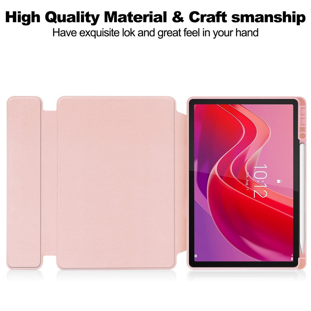 Lenovo Idea Tab 11" / Tab M11 EIDERWOOD Surfplatta Fodral med Stylus-Pennhållare - Rosa