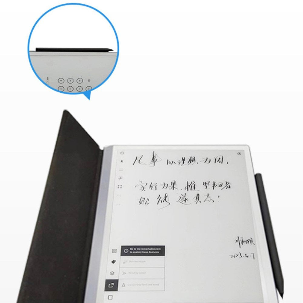 EIDERWOOD ReMarkable 2 Magnetisk Konstläder Fodral med Ståfunktion - Vit