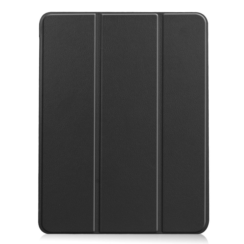 EIDERWOOD iPad Air 11" (2024) Litchi Tri-fold Läder Fodral med Apple Pencil Hållare - Svart