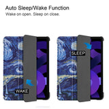 EIDERWOOD iPad Air 11" (2025 / 2024) Tri-Fold Konstläder Fodral m. Vakna / Sömn Funktion - Målning