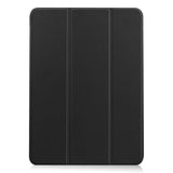 EIDERWOOD iPad Air 11" (2024) Litchi Tri-Fold Läder Fodral - Svart