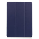 EIDERWOOD iPad Air 11" (2024) Litchi Tri-Fold Läder Fodral - Blå