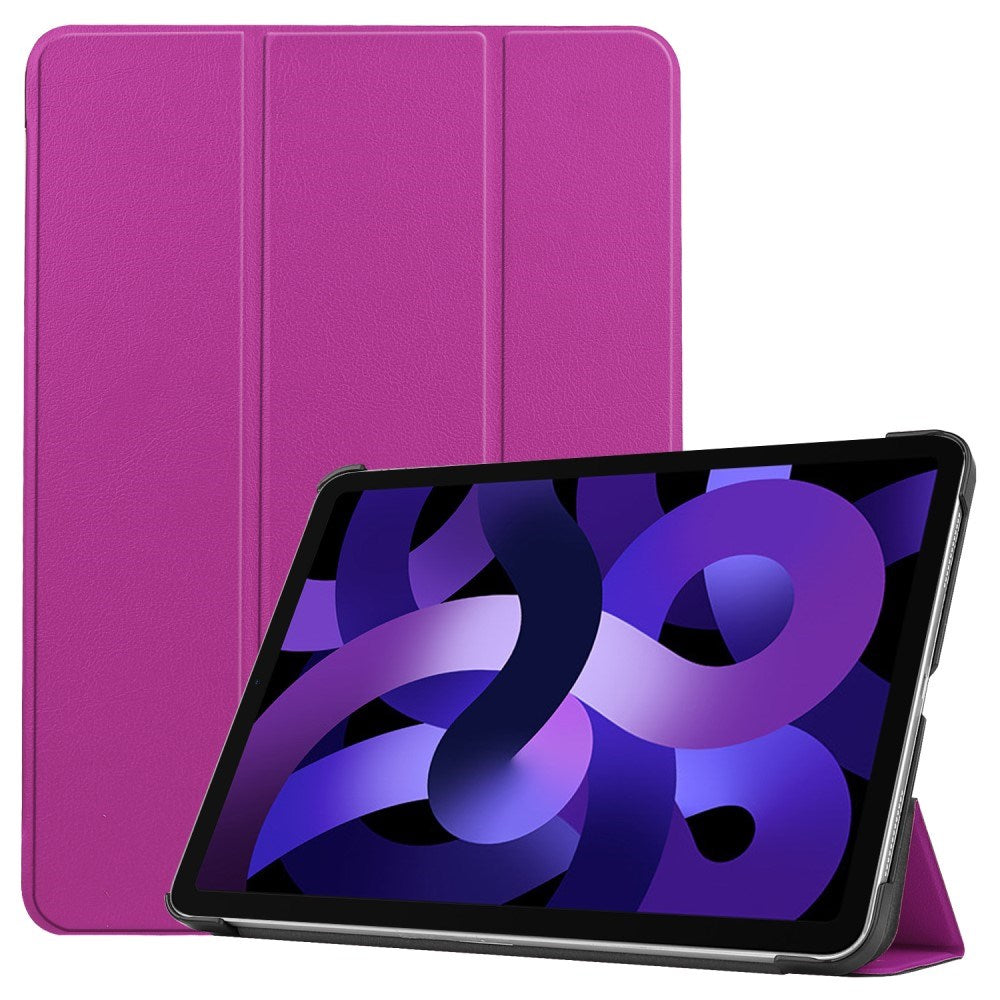 EIDERWOOD iPad Air 11" (2024) Litchi Tri-Fold Läder Fodral - Lila