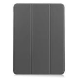 EIDERWOOD iPad Air 11" (2024) Litchi Tri-Fold Läder Fodral - Grå