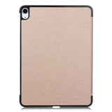 EIDERWOOD iPad Air 11" (2024) Litchi Tri-Fold Läder Fodral - Guld