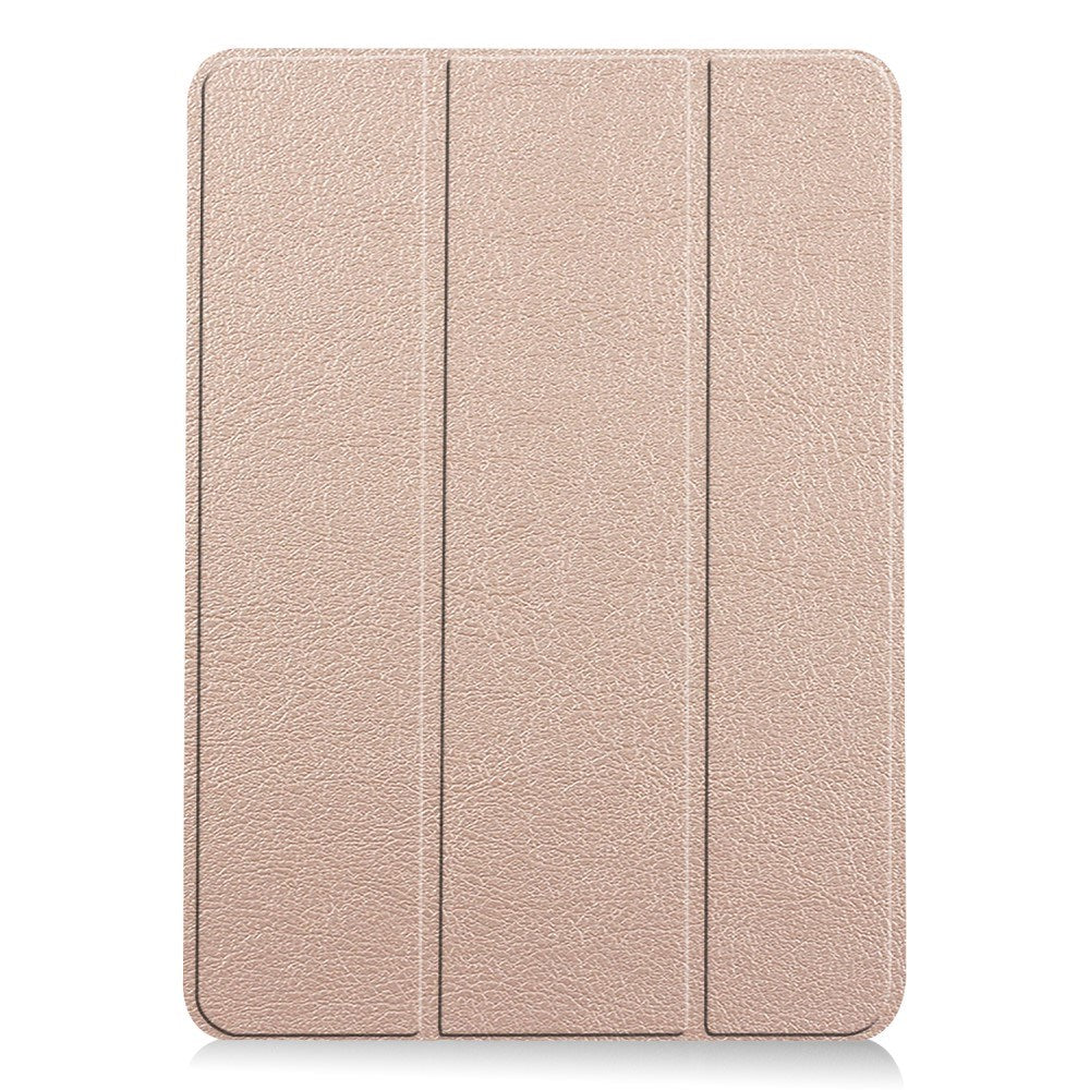 EIDERWOOD iPad Air 11" (2024) Litchi Tri-Fold Läder Fodral - Guld