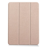 EIDERWOOD iPad Air 11" (2024) Litchi Tri-Fold Läder Fodral - Guld