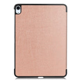 EIDERWOOD iPad Air 11" (2024) Litchi Tri-Fold Läder Fodral - Rose Gold