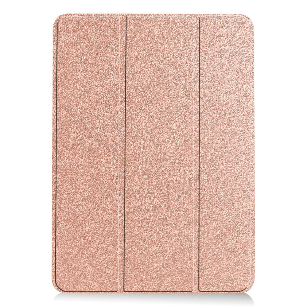 EIDERWOOD iPad Air 11" (2024) Litchi Tri-Fold Läder Fodral - Rose Gold