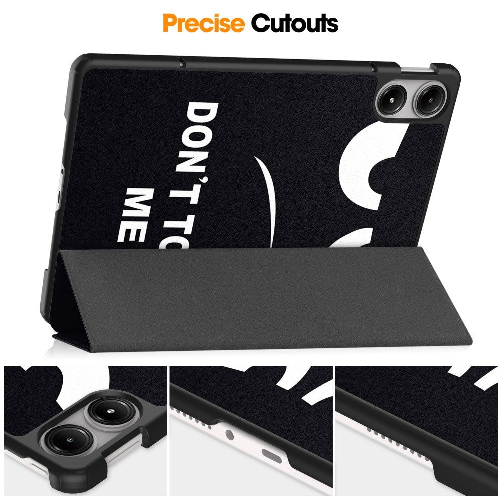 EDIERWOOD Xiaomi Redmi Pad Pro Tri-Fold Konstläder Fodral med Sleep-Wake Funktion - Don't Touch Me