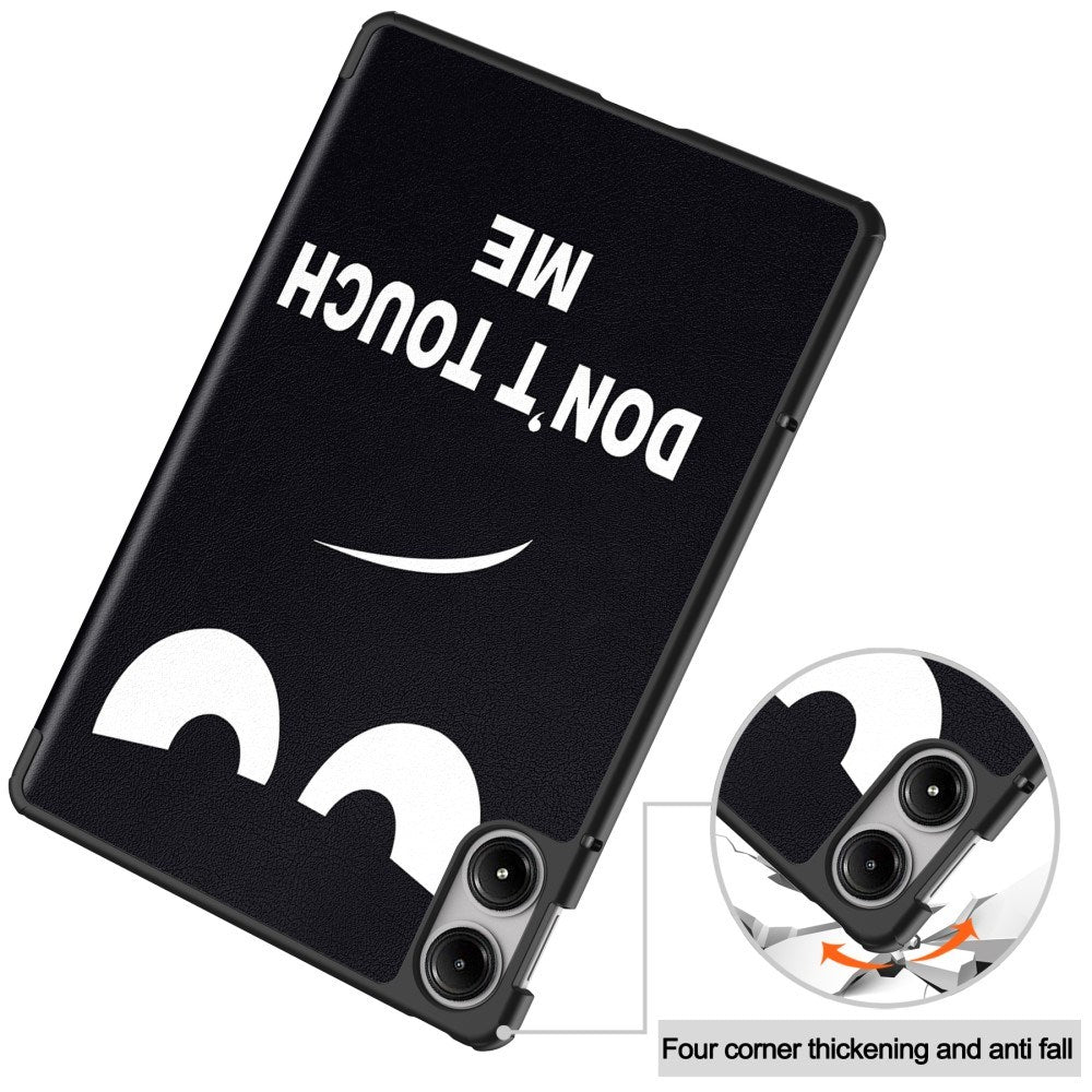 EDIERWOOD Xiaomi Redmi Pad Pro Tri-Fold Konstläder Fodral med Sleep-Wake Funktion - Don't Touch Me