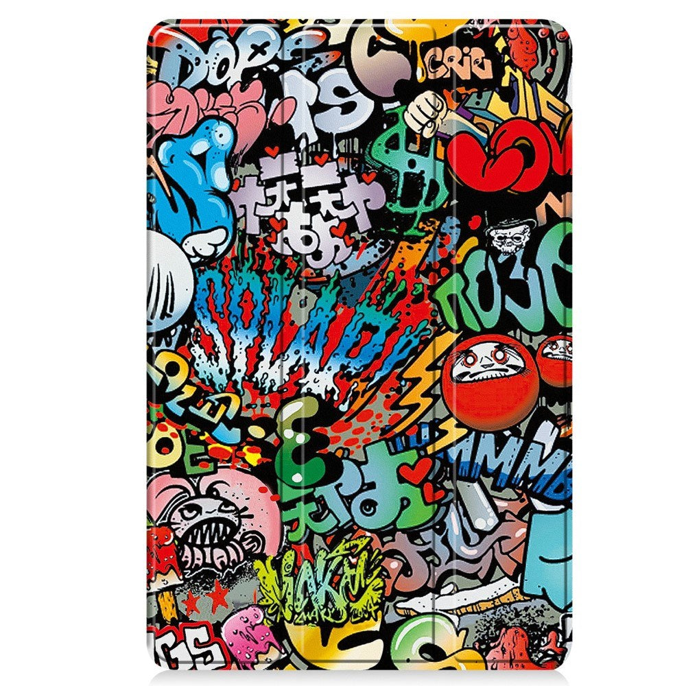 EDIERWOOD Xiaomi Redmi Pad Pro Tri-Fold Konstläder Fodral med Sleep-Wake Funktion - Graffiti