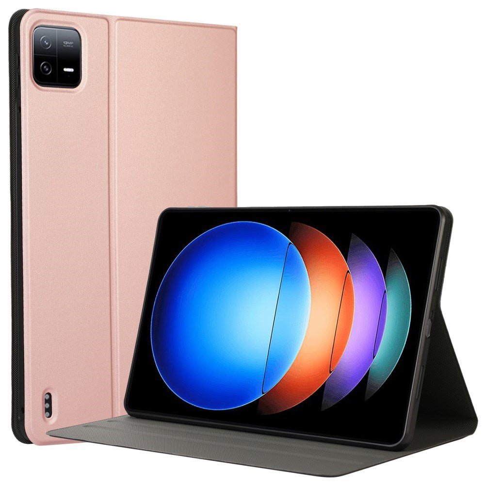 EIDERWOOD Xiaomi Pad 6S Pro Vegan Leather Tablet Fodral med Stativfunktion - Rose Gold