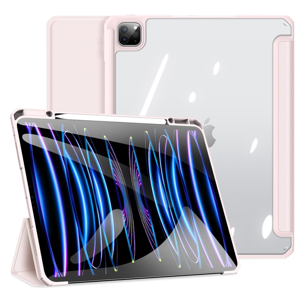 iPad Pro 13" (2024) DUX DUCIS TOBY Series Shockproof Fodral med Touch Pen Hållare - Genomskinlig / Pink