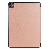 EIDERWOOD iPad Pro 13" (2024) Tri-Fold Läder Fodral - Rose Gold