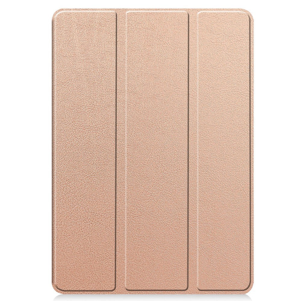 EIDERWOOD Xiaomi Redmi Pad Pro Tri-fold Konst Läder Fodral med Stylus Pencil Hållare - Rose Gold