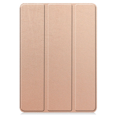 EIDERWOOD Xiaomi Redmi Pad Pro Tri-fold Konst Läder Fodral med Stylus Pencil Hållare - Rose Gold