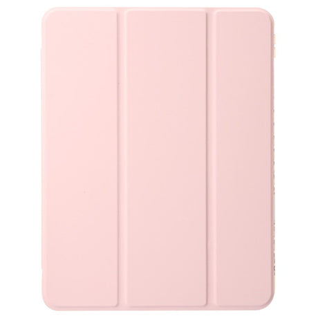 EIDERWOOD iPad Pro 13" (2024) Tri-fold Konst Läder Fodral med Apple Pencil Hållare - Rosa